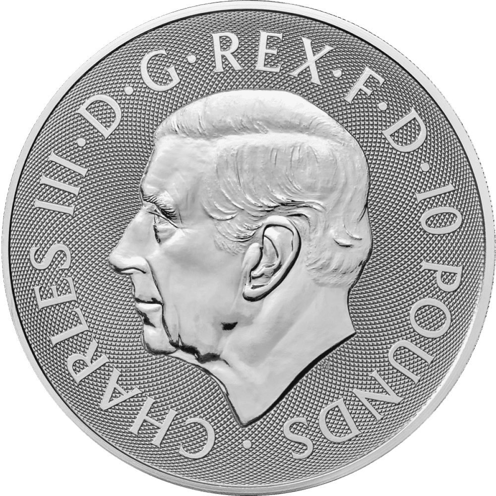 2024 Royal Mint 10 oz Tudor Beasts Dragon Silver Coin 2024 Royal Mint 10 oz Tudor Beasts Dragon Silver Coin