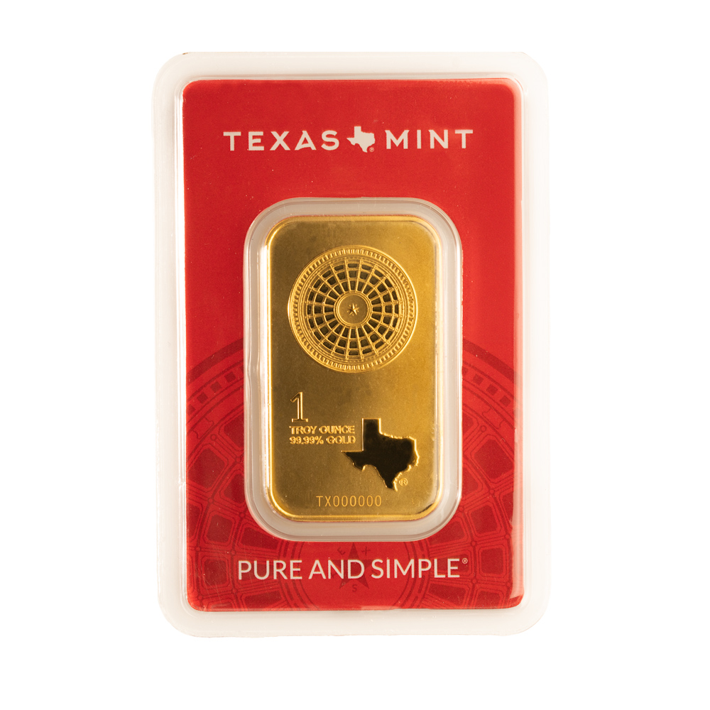 1 oz Texas Mint Gold Bar