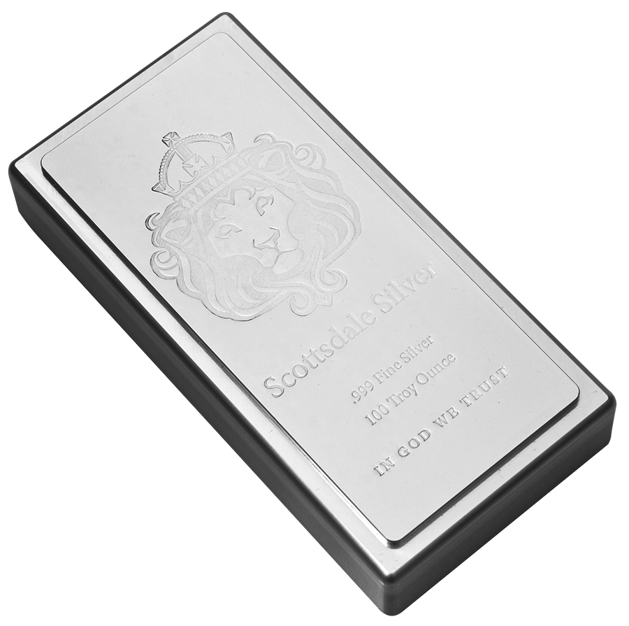 100 oz Scottsdale Stacker Silver Bar