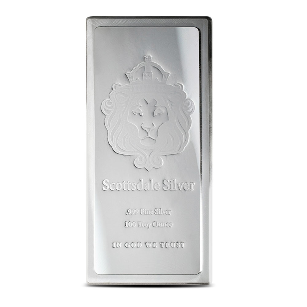 100 oz Scottsdale Stacker Silver Bar