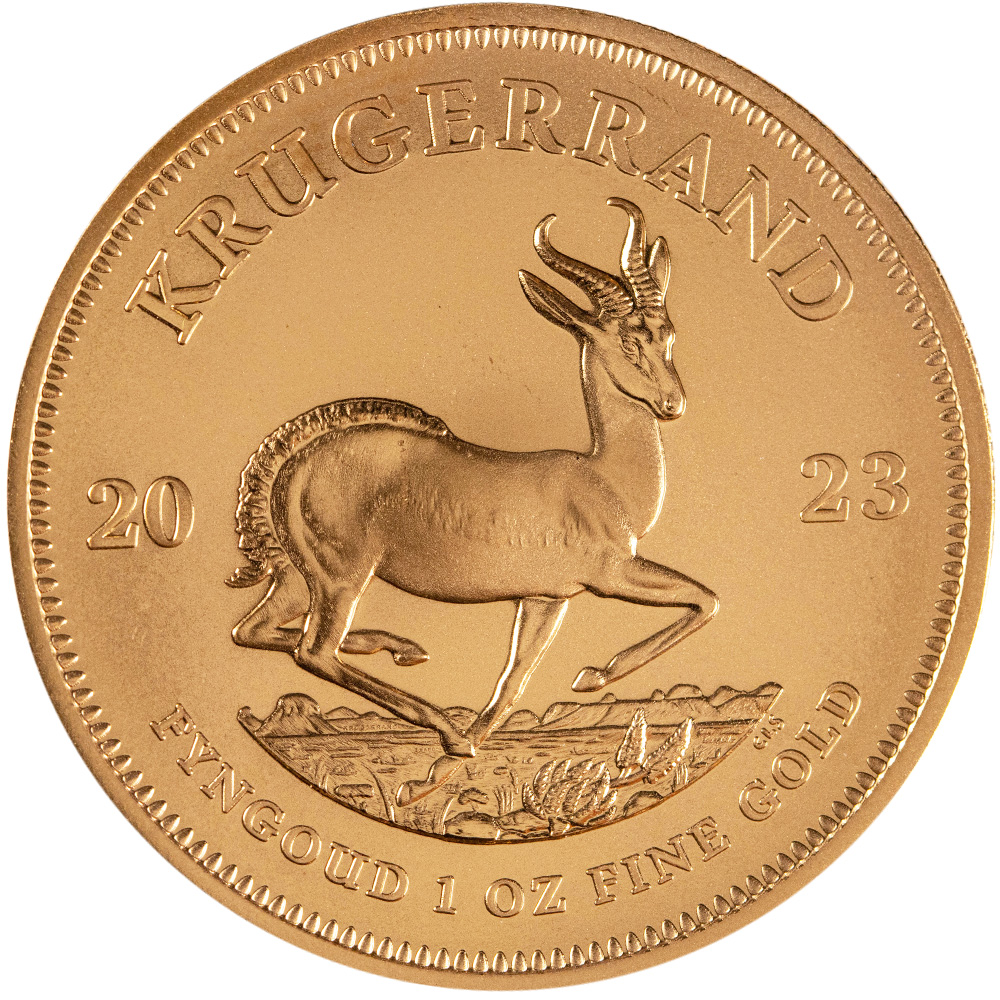 1 oz 2023 South African Gold Krugerrand Coin - Reverse