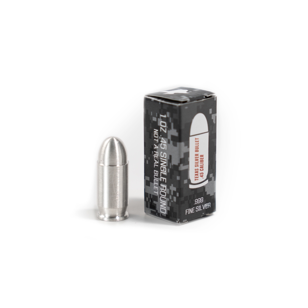 Buy 10 oz Silver Bullet .50 Caliber Replica .999