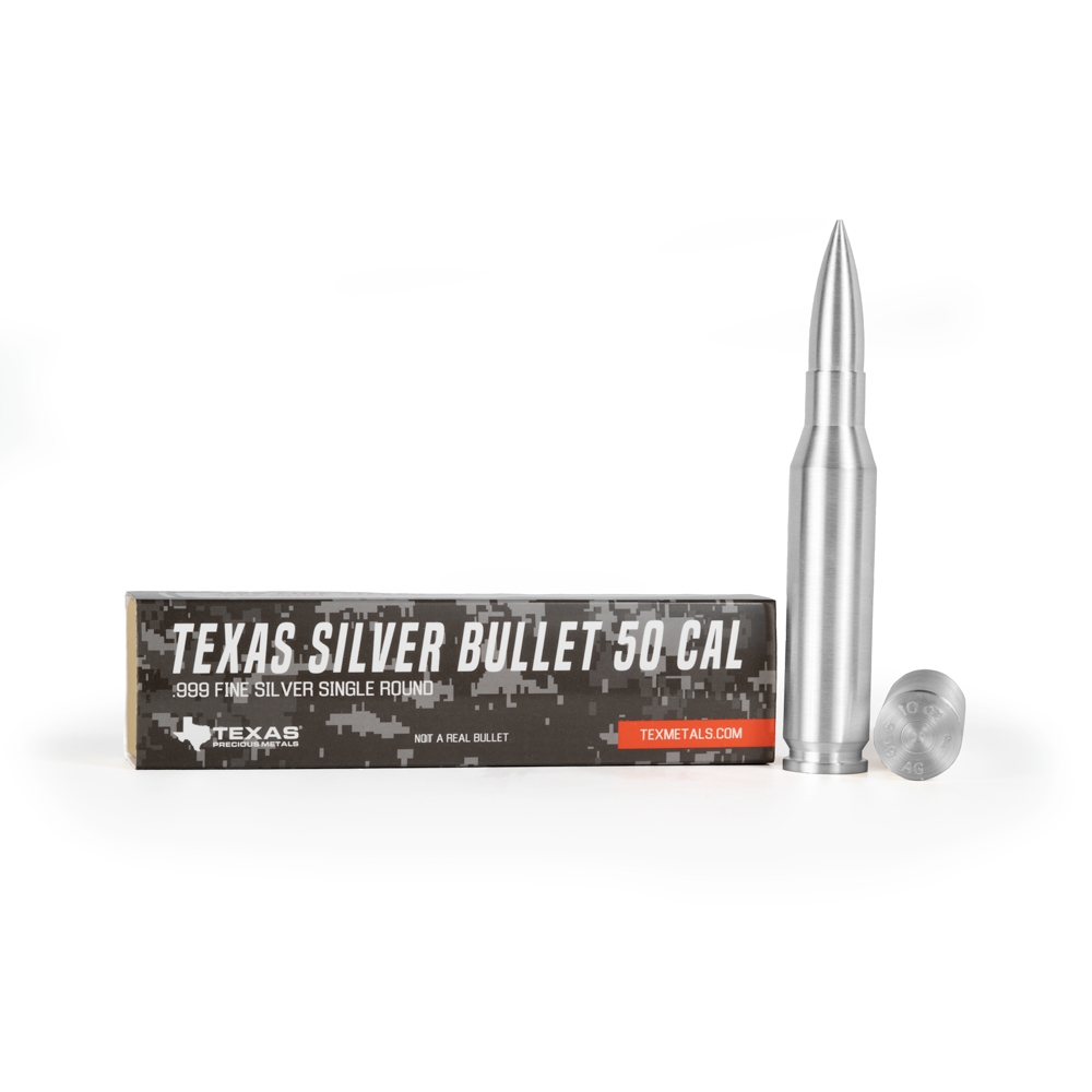 .50 Caliber Silver Bullet - Texas Silver Ammo