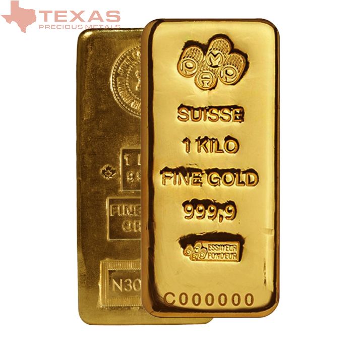 Ringlet Te bestuurder 1 Kilo Gold Bar (32.15 ozs - Mint of Our Choice) | Texas Precious Metals