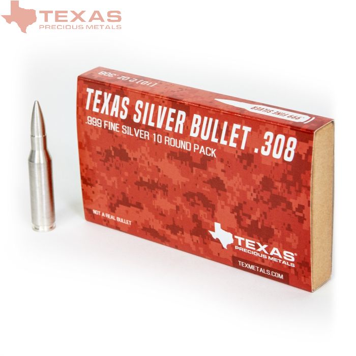 Buy 2 oz Silver Bullets .308 (7.62 NATO)
