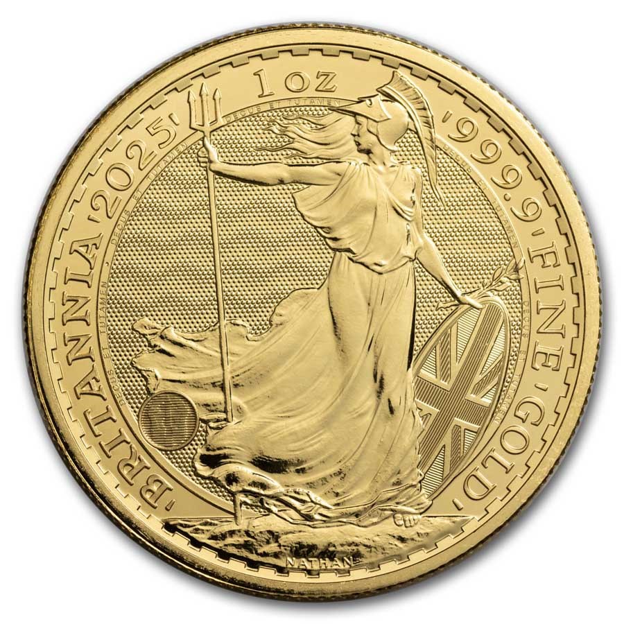 1oz 2025 King Charles III Royal Mint Gold Britannia Coin Reverse