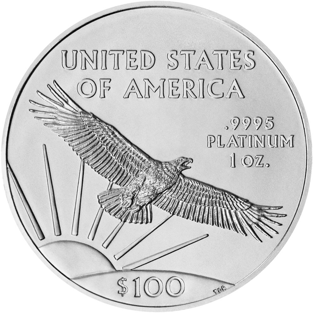 Reverse of American Platinum Eagle Coin (Any Year)